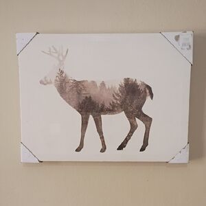Rustic Deer Canvas Wall Art